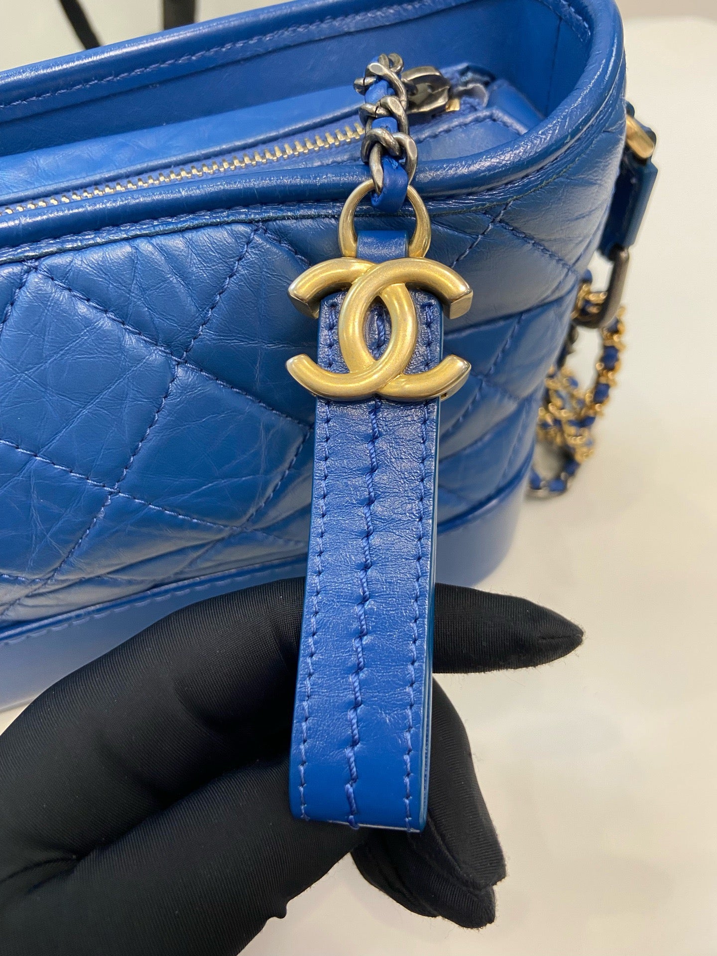 Chanel - Gabrielle - Leather - Blue - (small)