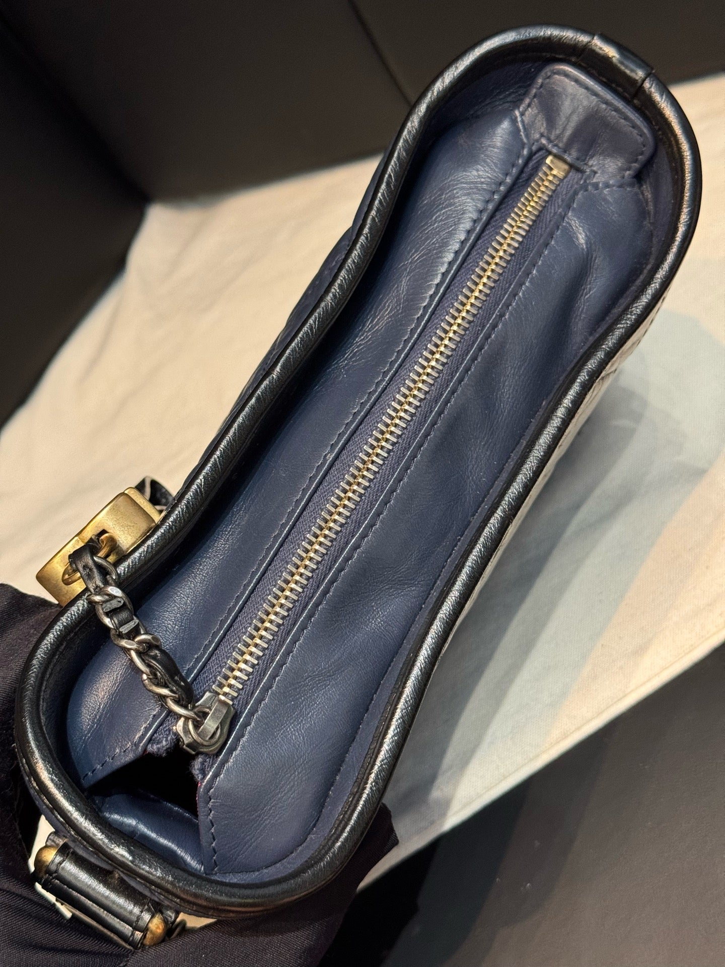 Chanel - Gabrielle - Leather - Blue - (small)