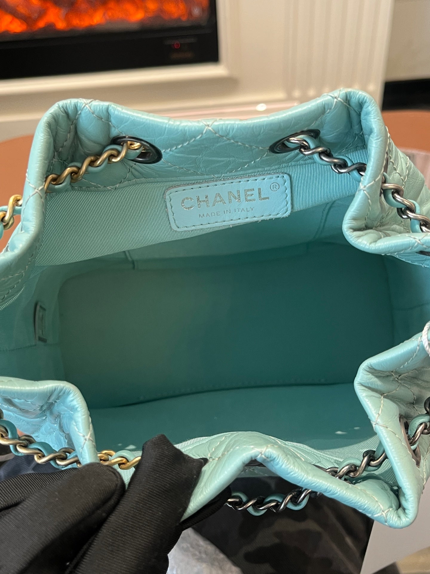 Chanel - Gabrielle - Leather - Blue - (small)