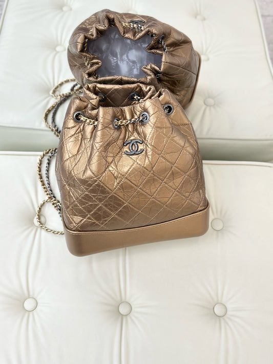 Chanel - Gabrielle - Leather - Gold - (medium)