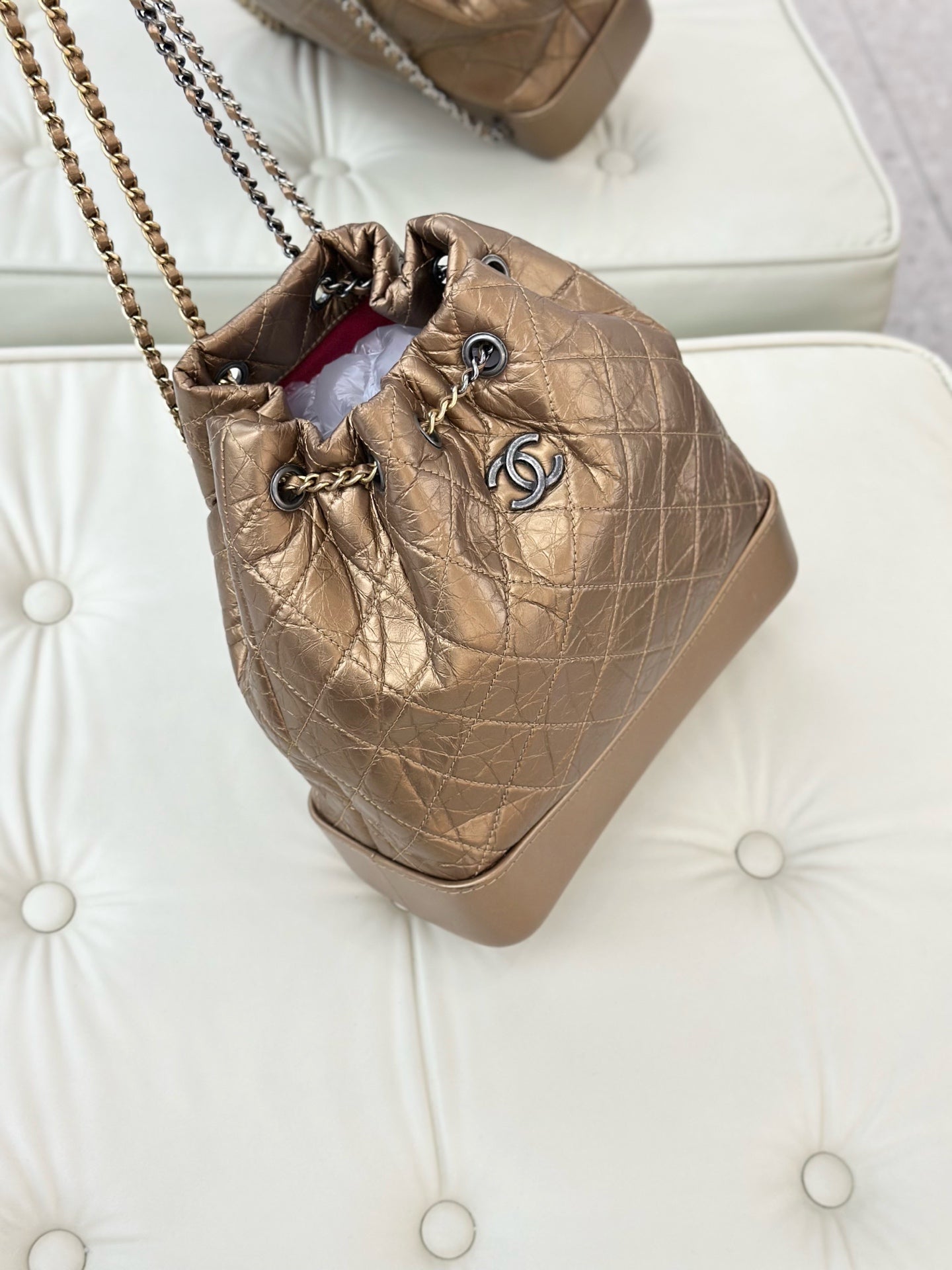 Chanel - Gabrielle - Leather - Gold - (medium)