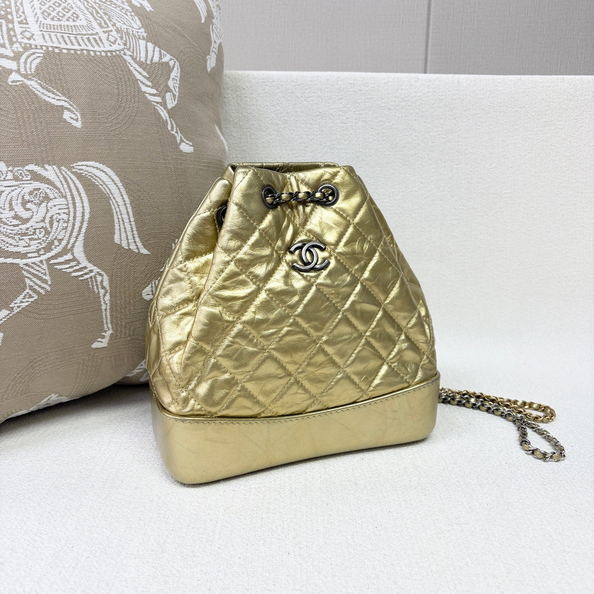 Chanel - Gabrielle - Leather - Gold - (mini)