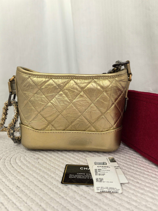 Chanel - Gabrielle - Leather - Gold - (small)