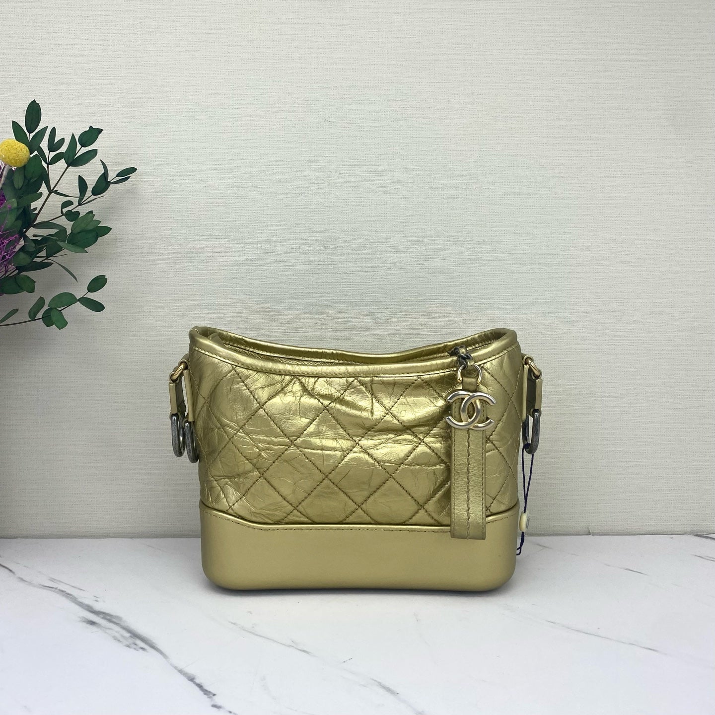 Chanel - Gabrielle - Leather - Gold - (small)