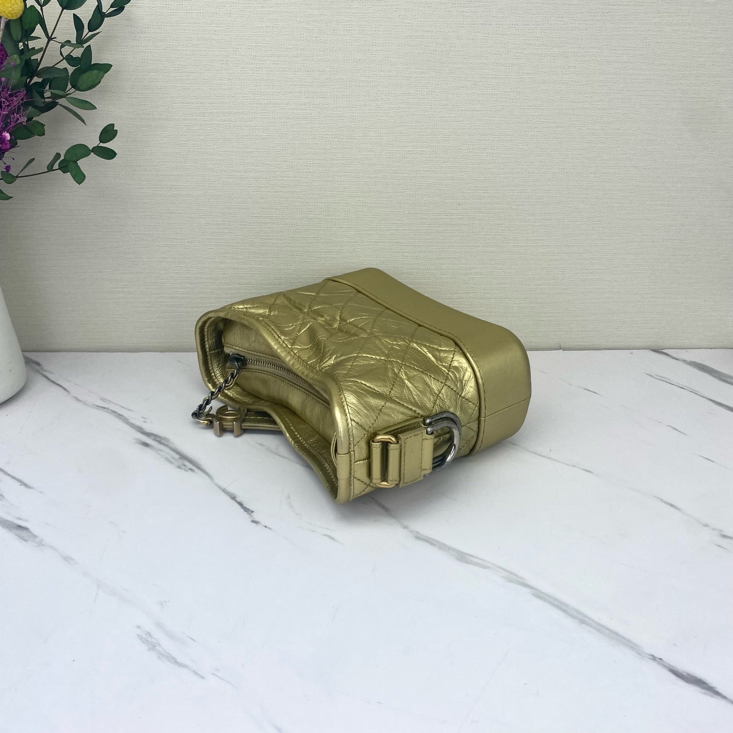 Chanel - Gabrielle - Leather - Gold - (small)