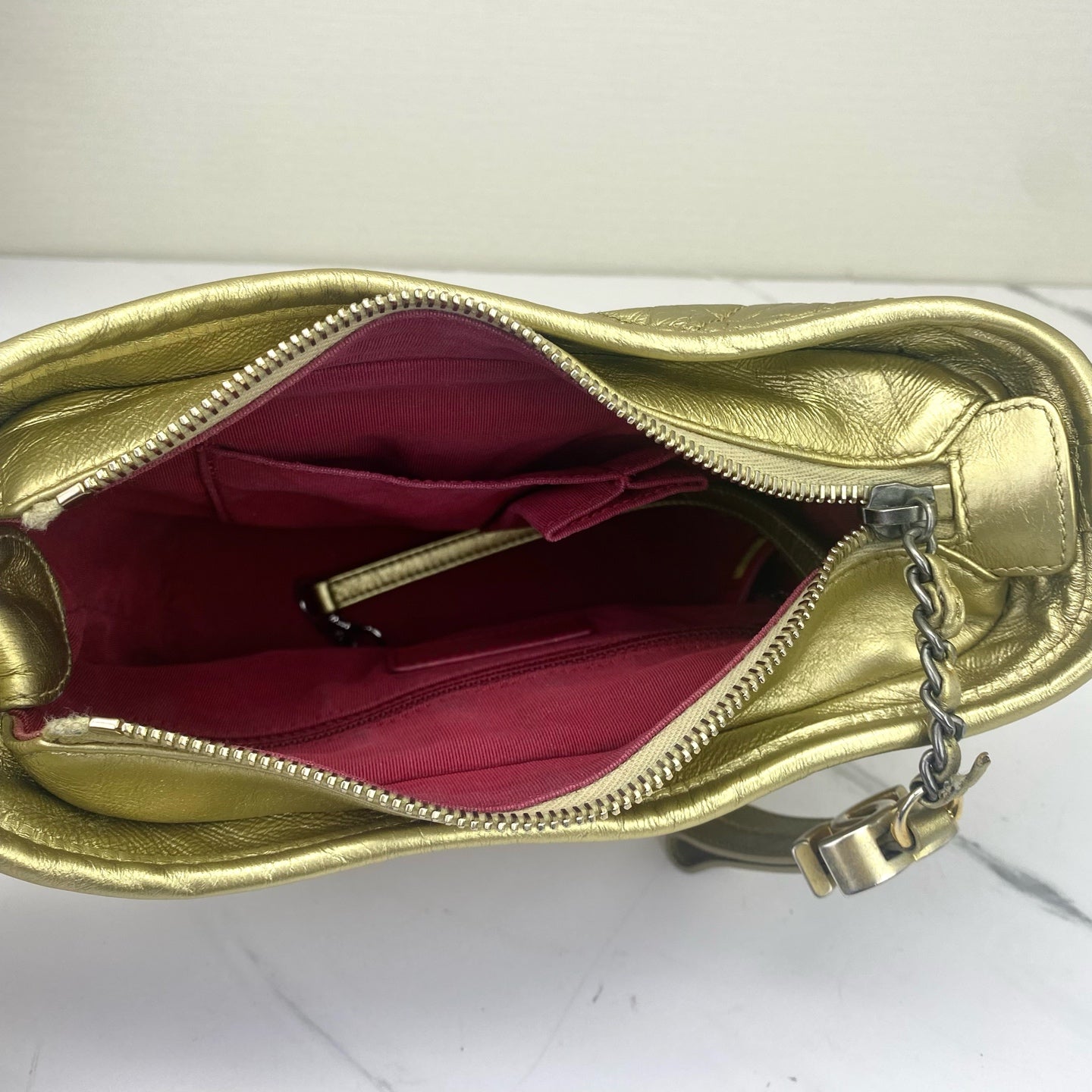 Chanel - Gabrielle - Leather - Gold - (small)