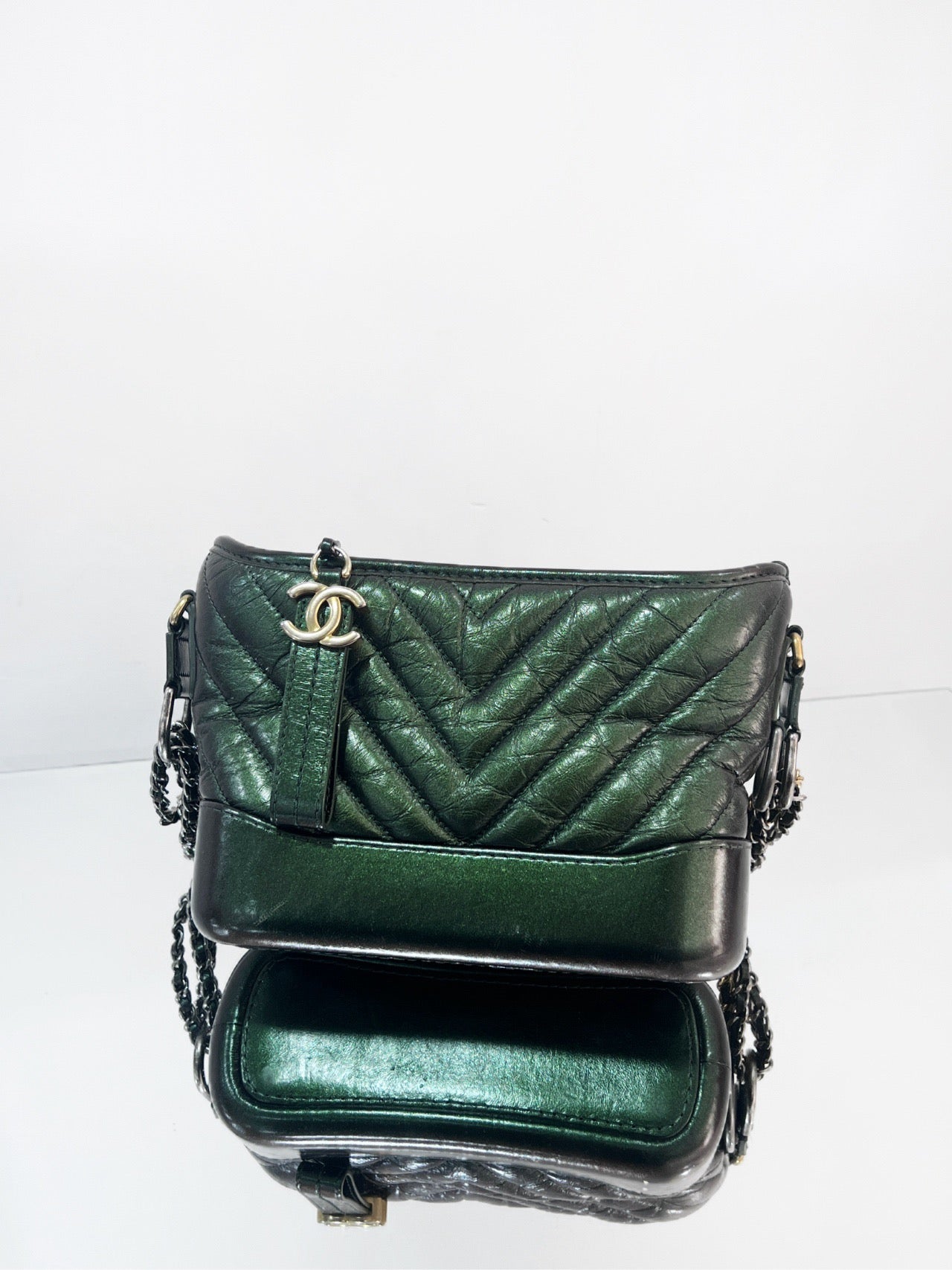 Chanel - Gabrielle - Leather - Green - (Small)