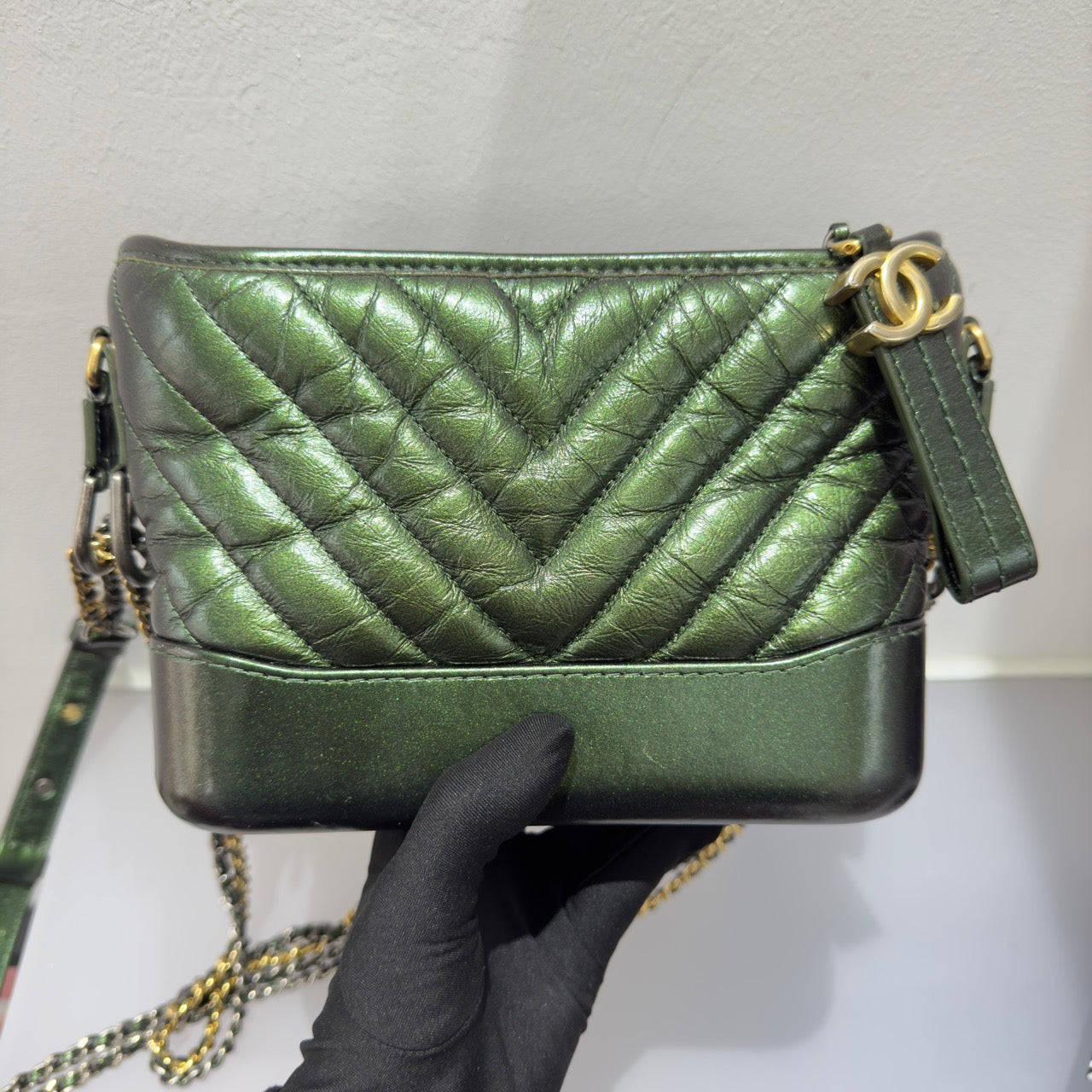 Chanel - Gabrielle - Leather - Green - (Small)