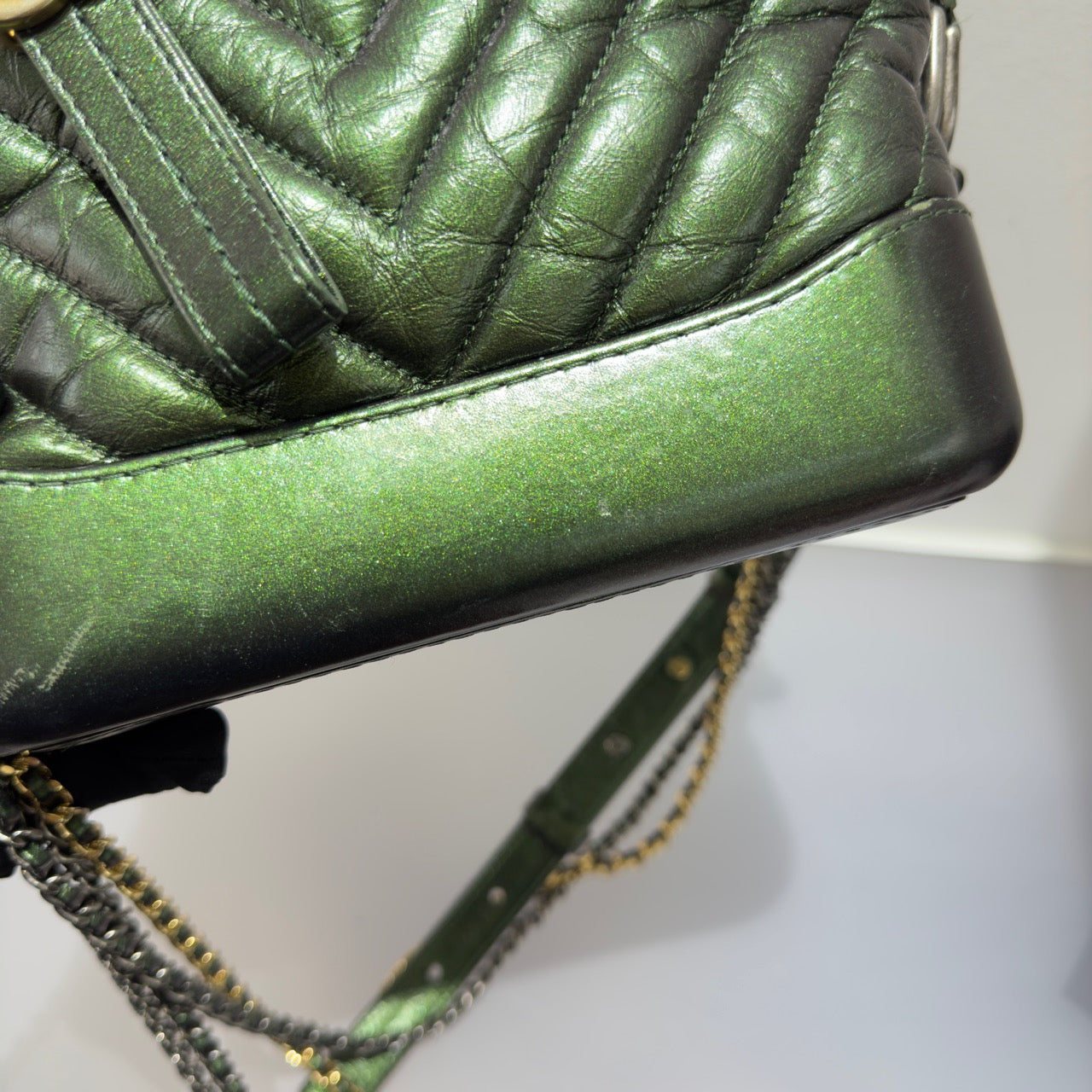 Chanel - Gabrielle - Leather - Green - (Small)