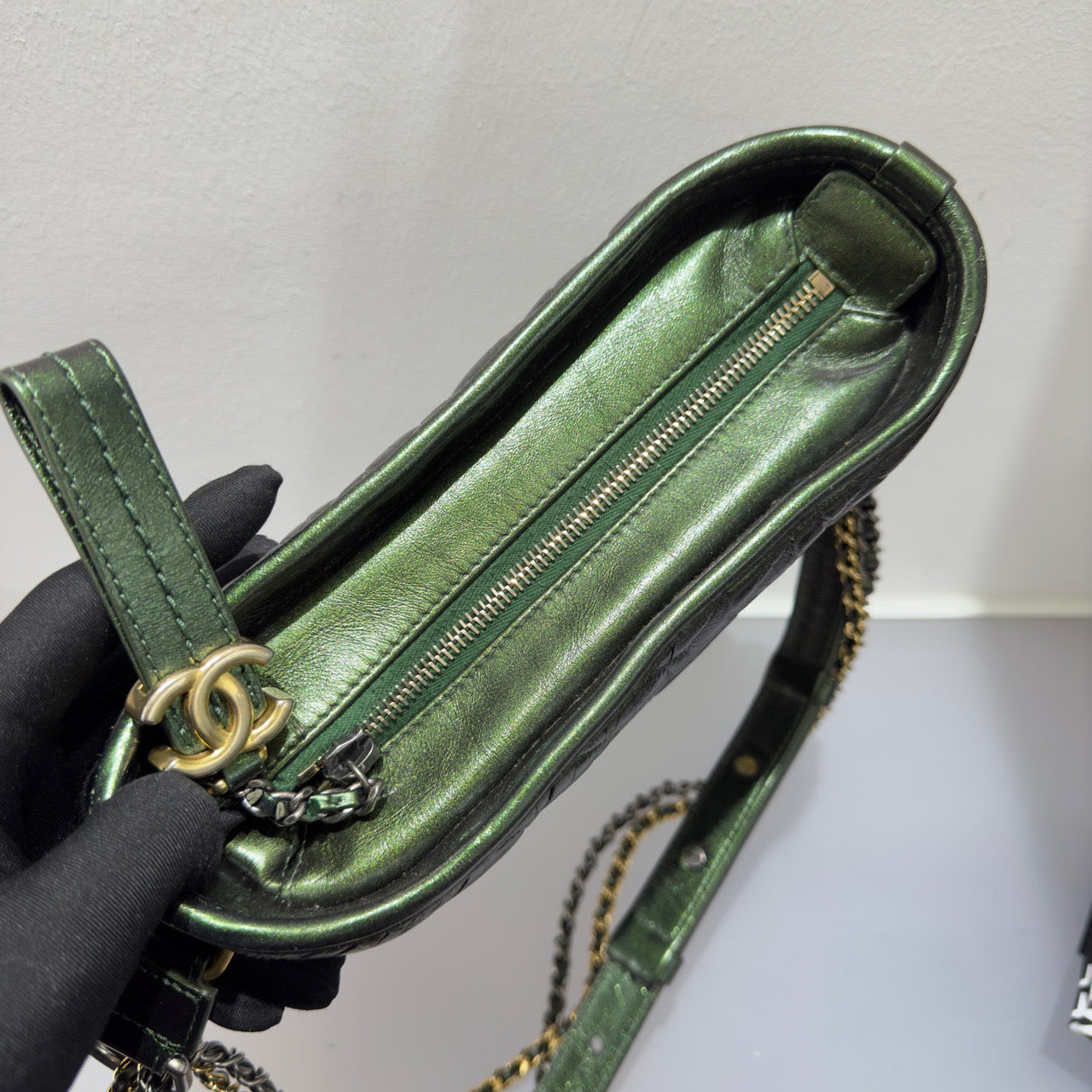 Chanel - Gabrielle - Leather - Green - (Small)
