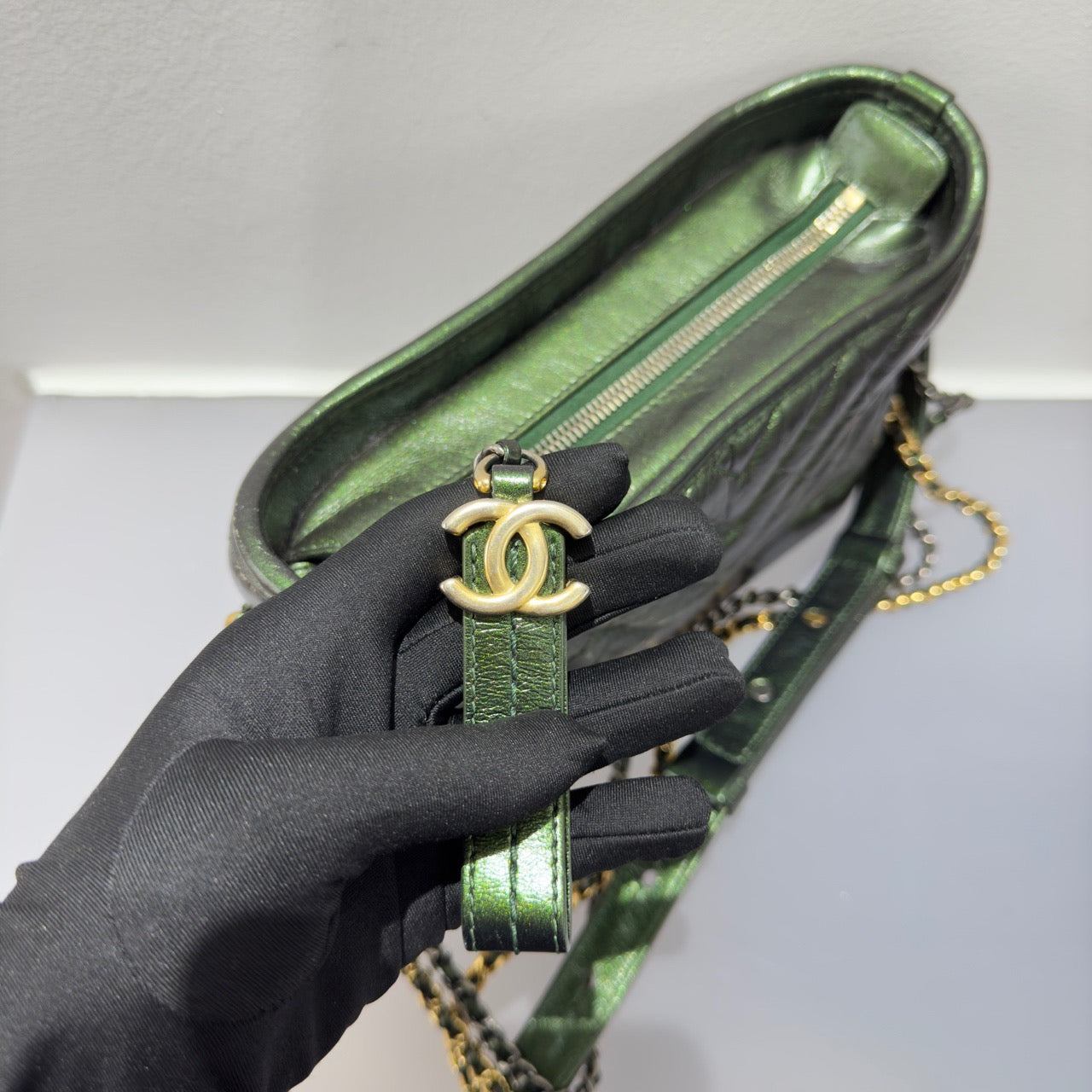 Chanel - Gabrielle - Leather - Green - (Small)