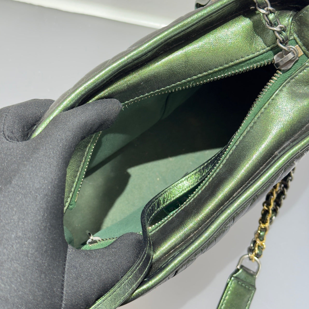 Chanel - Gabrielle - Leather - Green - (Small)