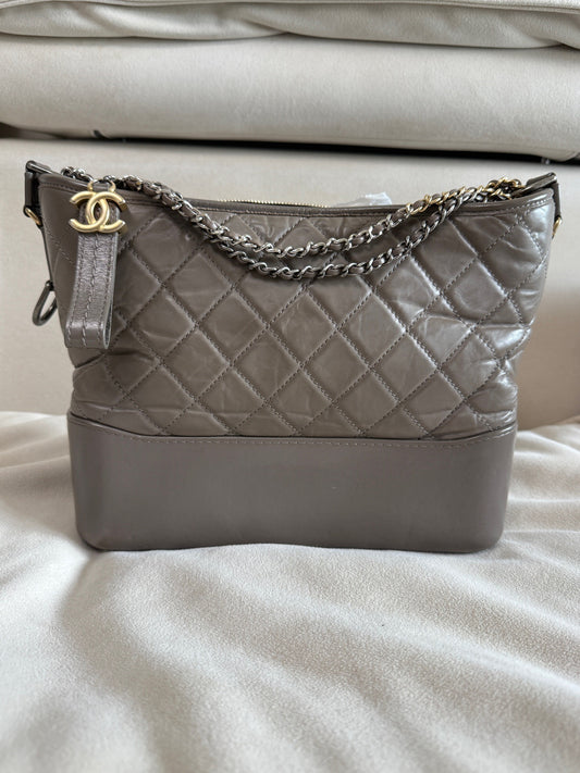 Chanel - Gabrielle - Leather - Grey - (medium)