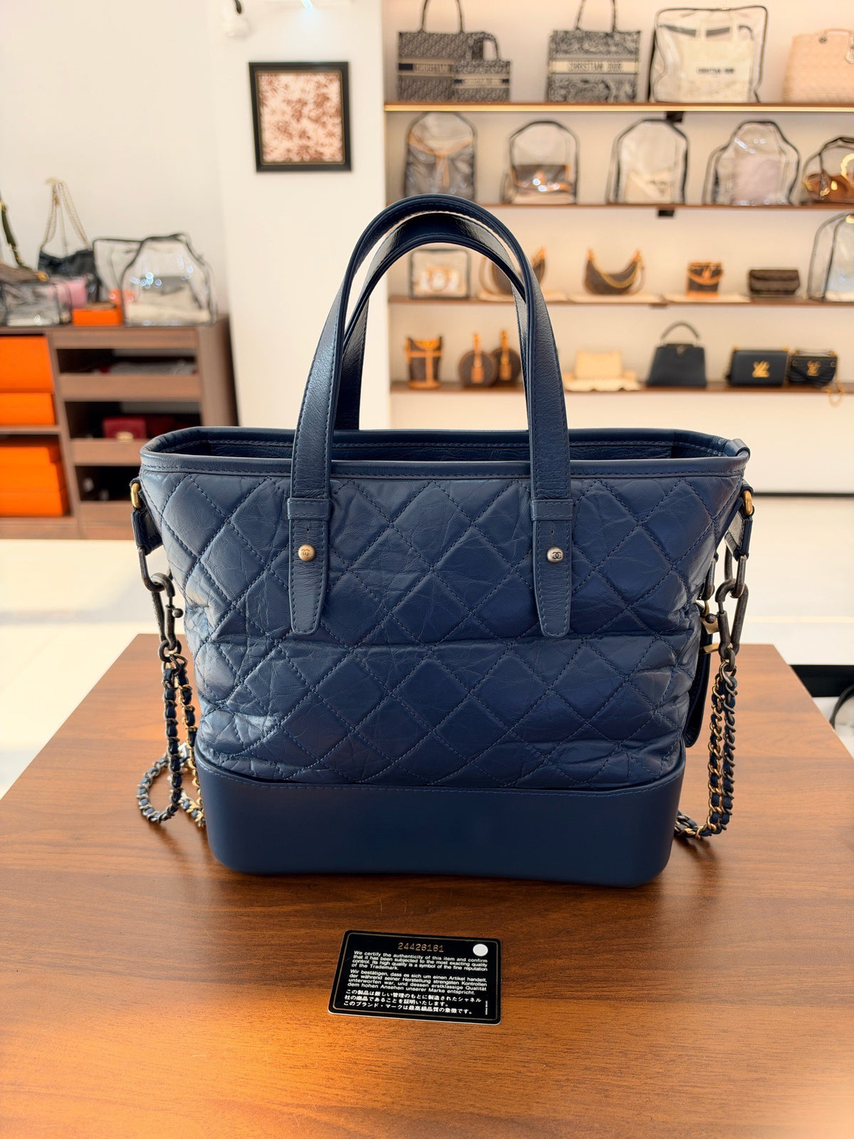 Chanel - Gabrielle - Leather - Navy