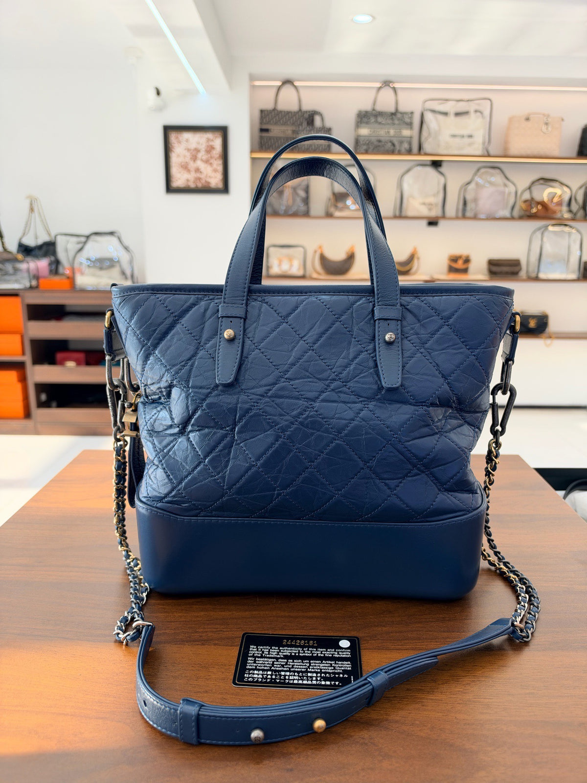 Chanel - Gabrielle - Leather - Navy