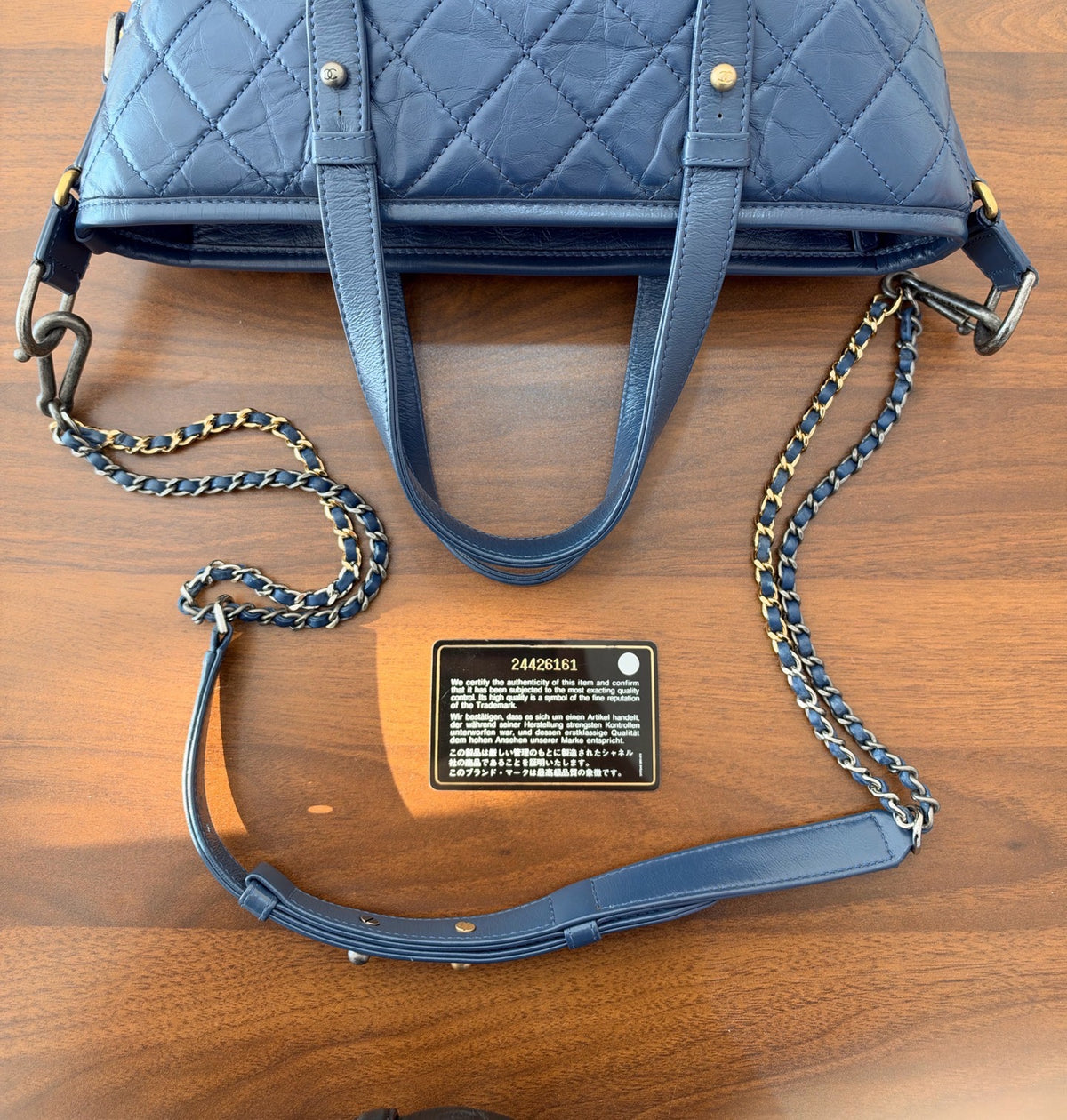 Chanel - Gabrielle - Leather - Navy