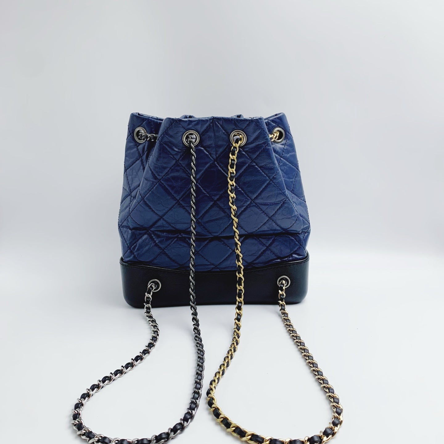 Chanel - Gabrielle - Leather - Navy - (small)