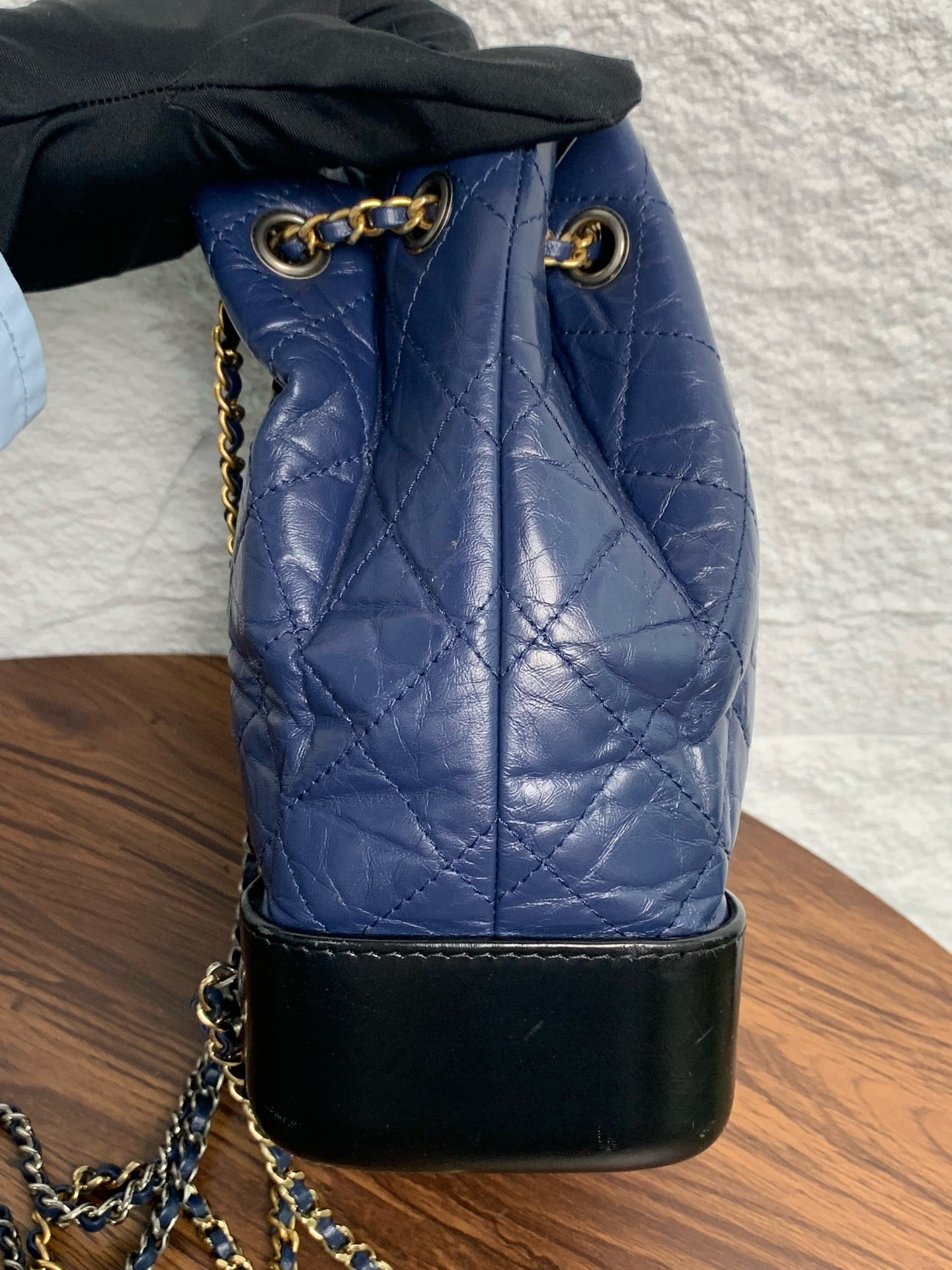 Chanel - Gabrielle - Leather - Navy - (small)