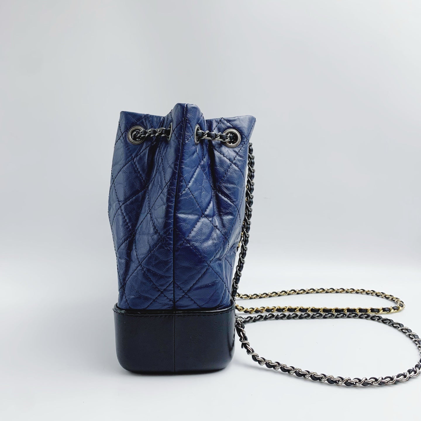 Chanel - Gabrielle - Leather - Navy - (small)