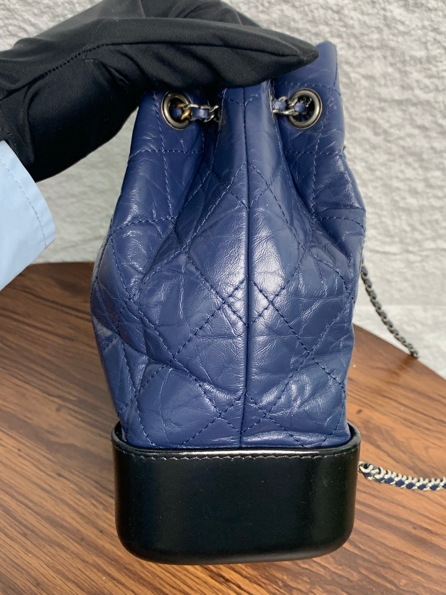 Chanel - Gabrielle - Leather - Navy - (small)