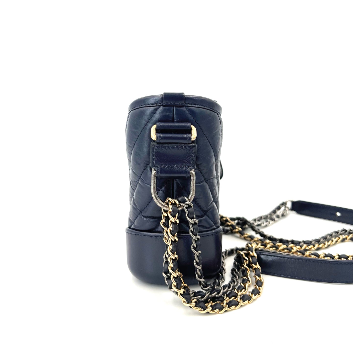 Chanel - Gabrielle - Leather - Navy - (small)