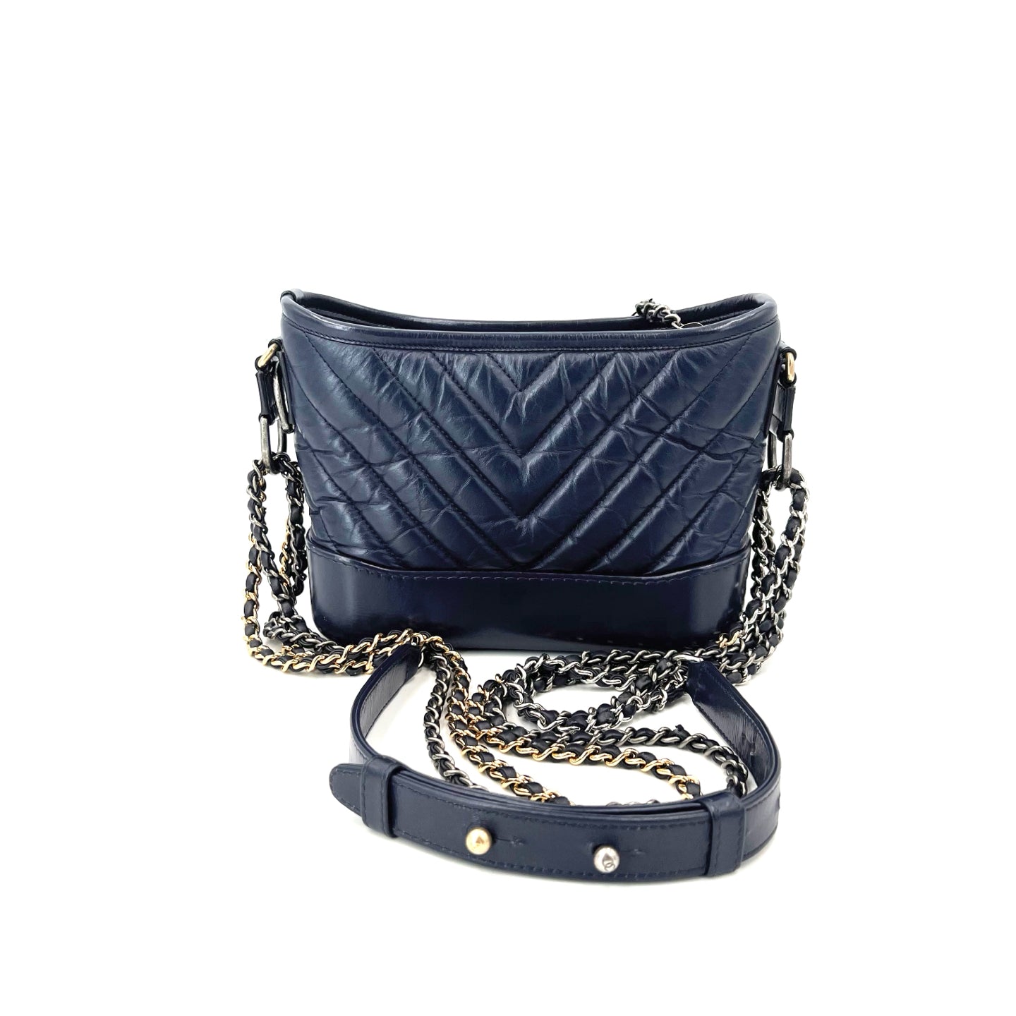 Chanel - Gabrielle - Leather - Navy - (small)