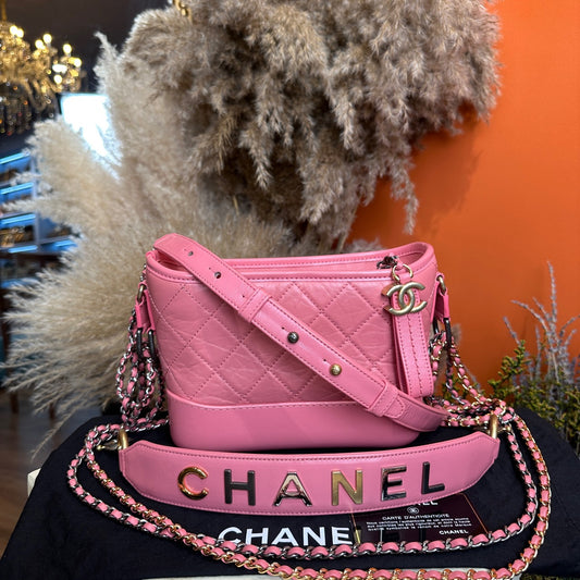 Chanel - Gabrielle - Leather - Pink - (Small)