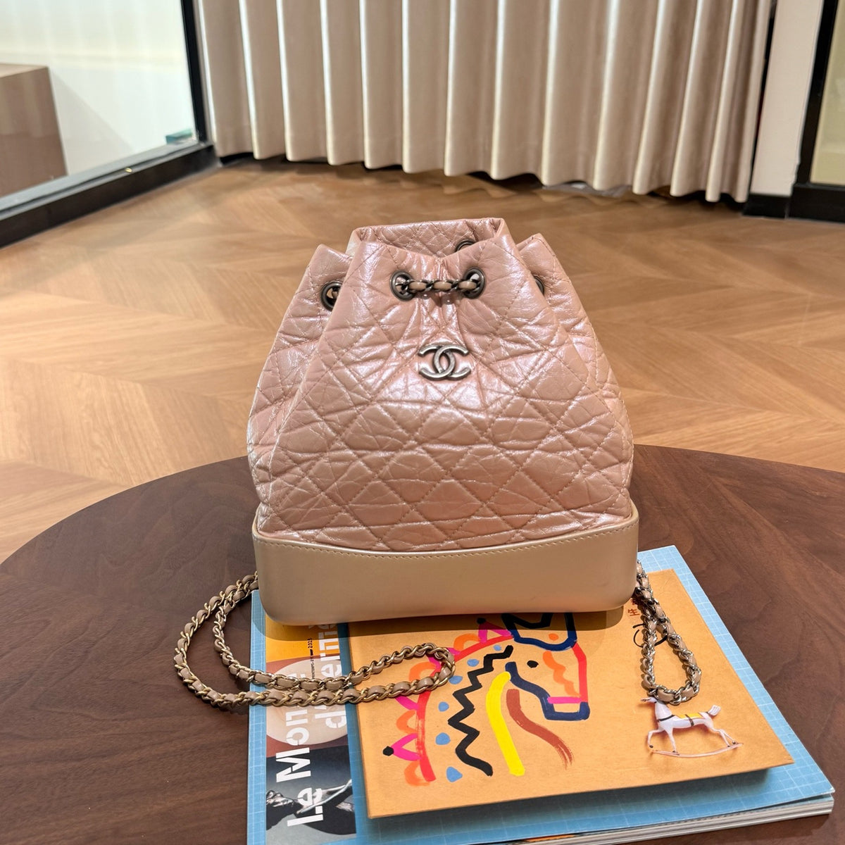 Chanel - Gabrielle - Leather - Pink - (Small)