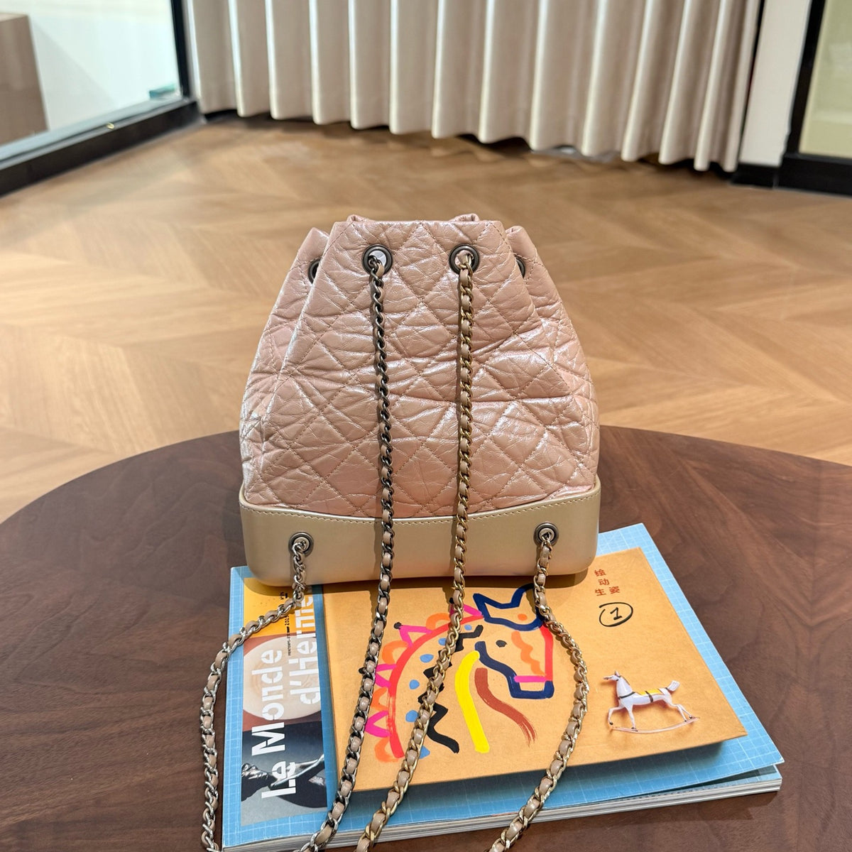 Chanel - Gabrielle - Leather - Pink - (Small)