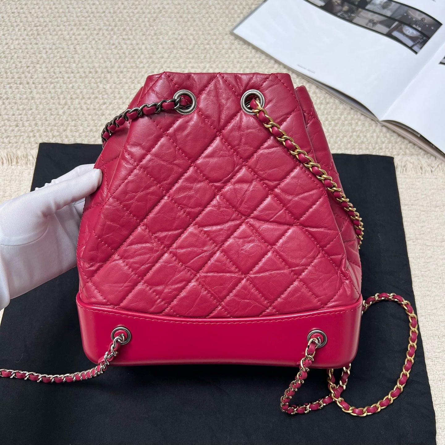 Chanel - Gabrielle - Leather - Pink - (small)