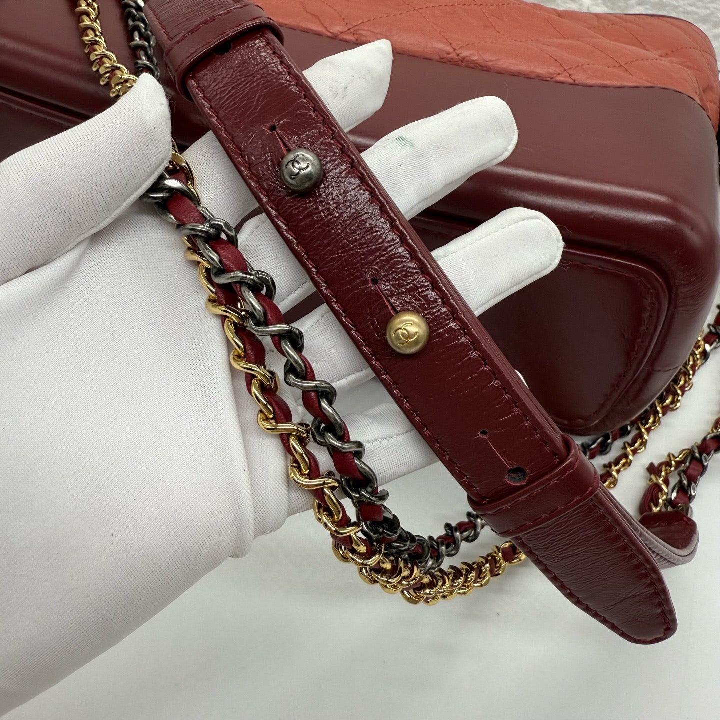 Chanel - Gabrielle - Leather - Red - (medium)