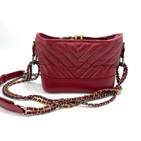 Chanel - Gabrielle - Leather - Red - (small)