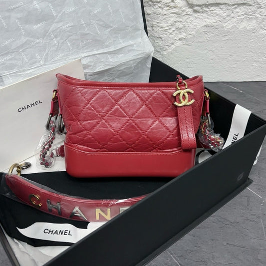 Chanel - Gabrielle - Leather - Red - (small)