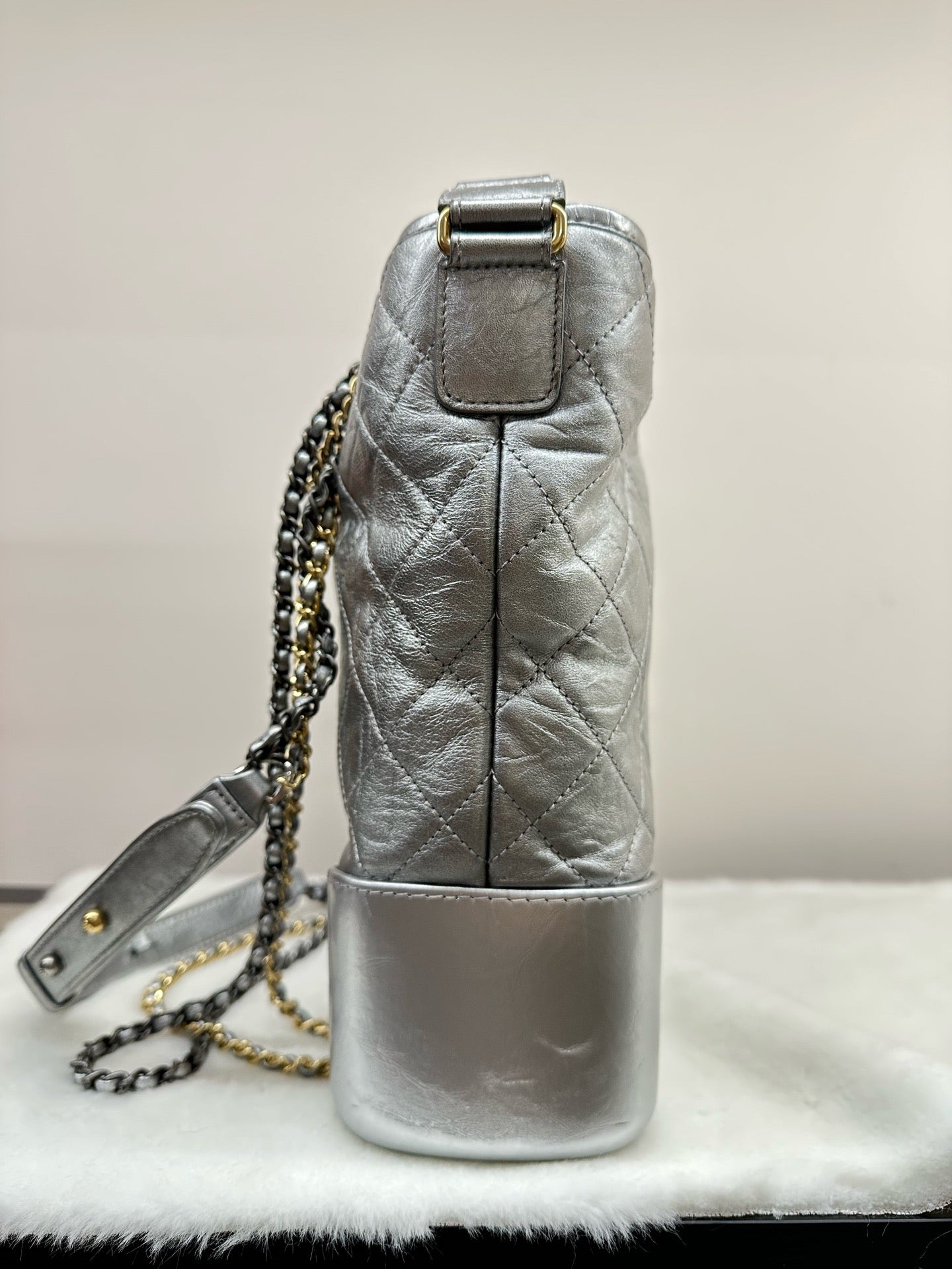 Chanel - Gabrielle - Leather - Silver - (Large)