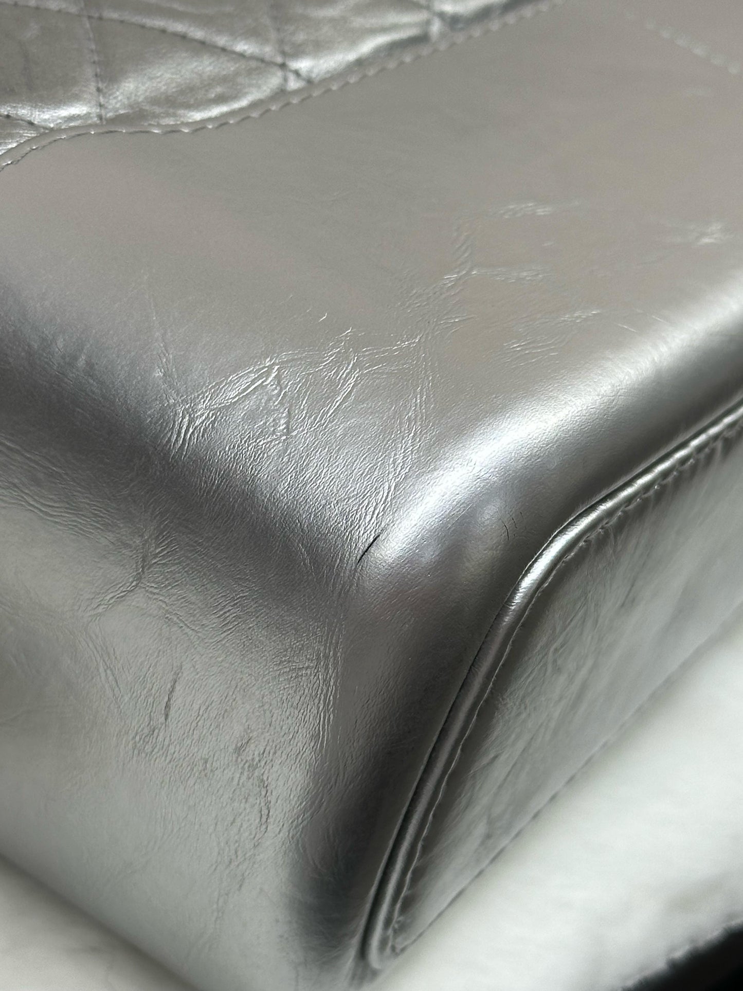 Chanel - Gabrielle - Leather - Silver - (Large)