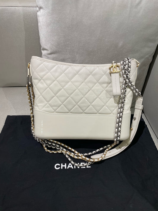 Chanel - Gabrielle - Leather - White - (medium)