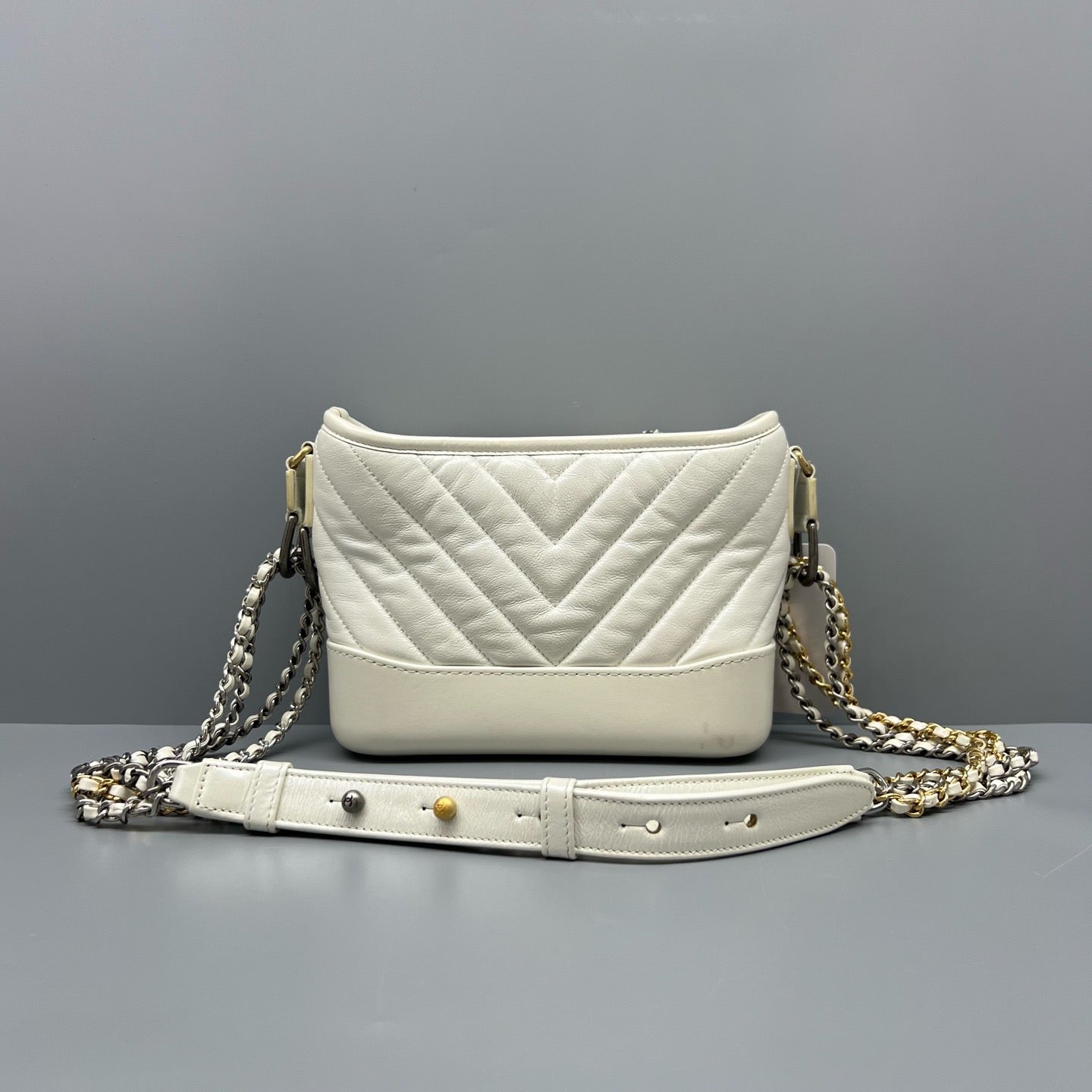 Chanel - Gabrielle - Leather - White - (small)