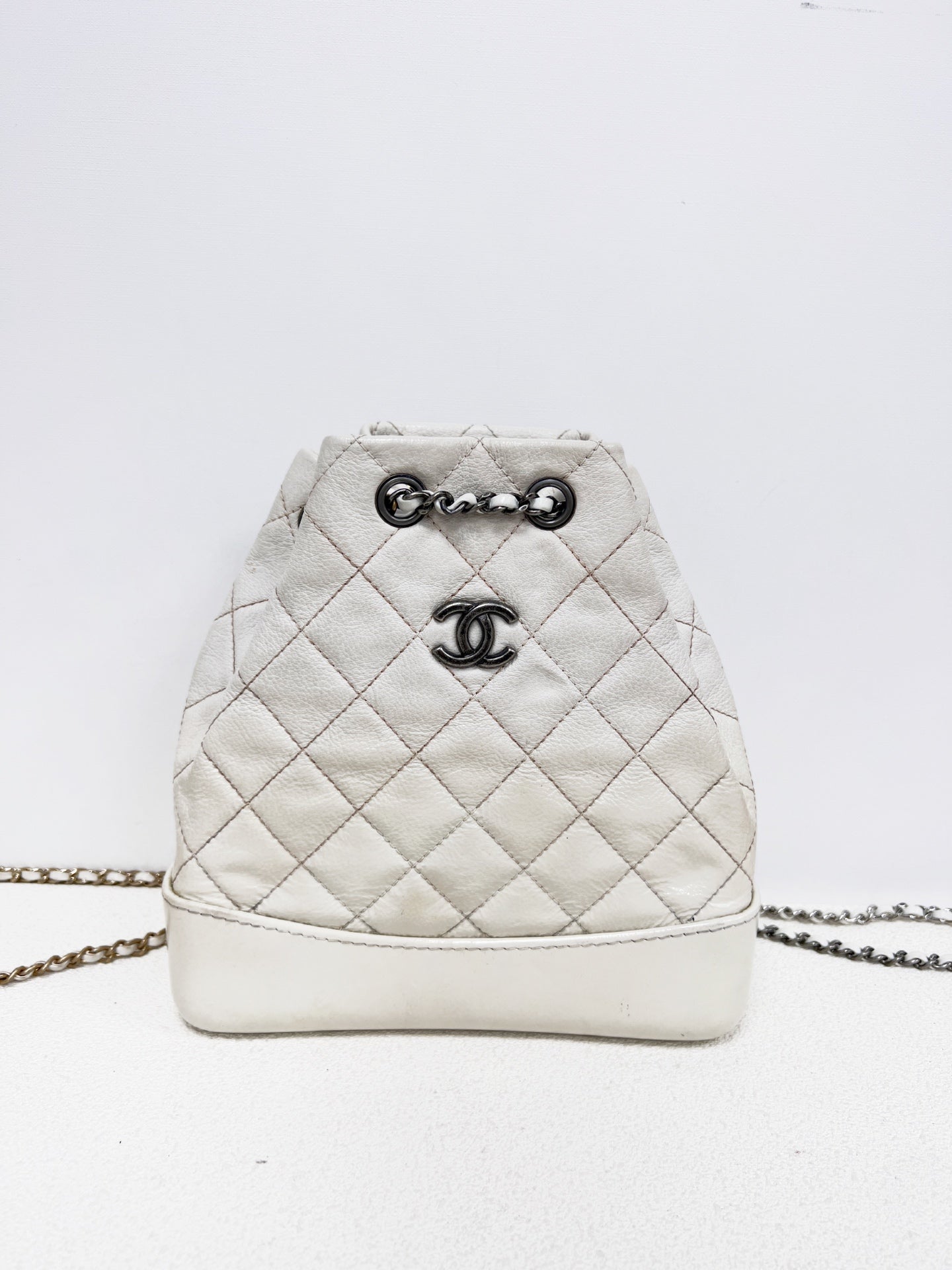 Chanel - Gabrielle - Leather - White - (small)