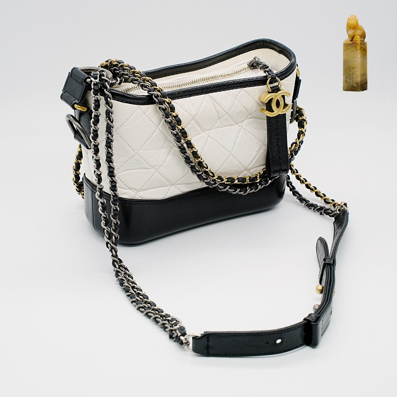Chanel - Gabrielle - Leather - White - (Small)