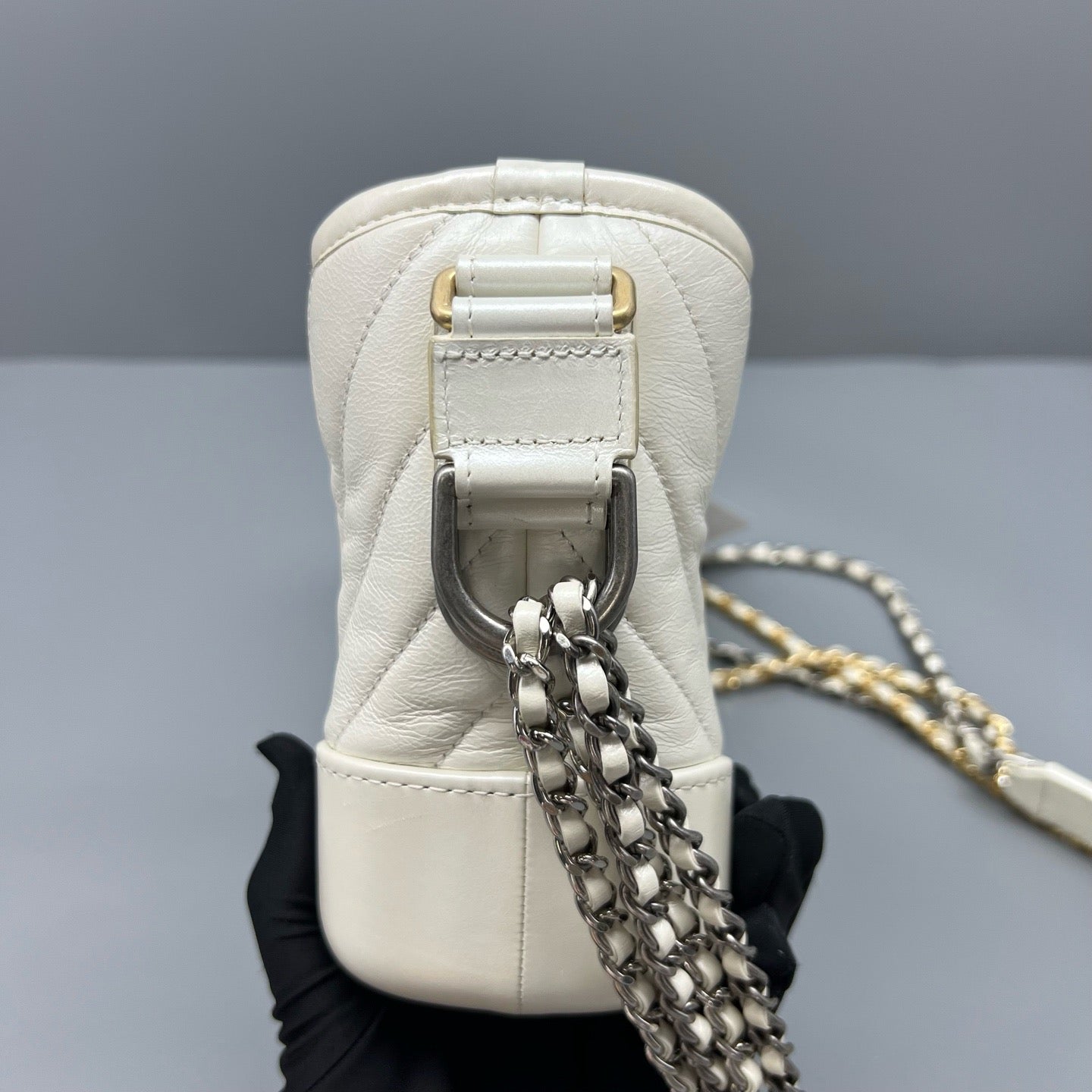 Chanel - Gabrielle - Leather - White - (small)
