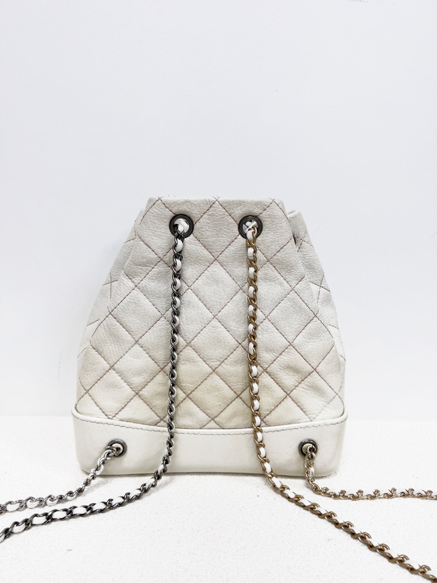 Chanel - Gabrielle - Leather - White - (small)