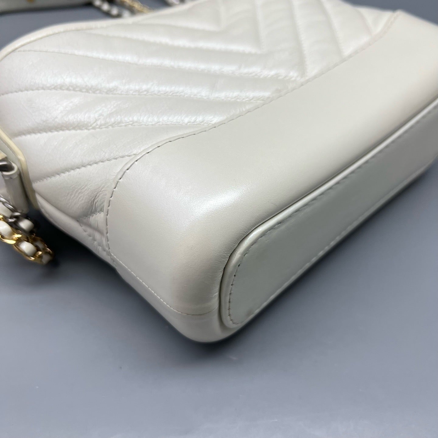 Chanel - Gabrielle - Leather - White - (small)