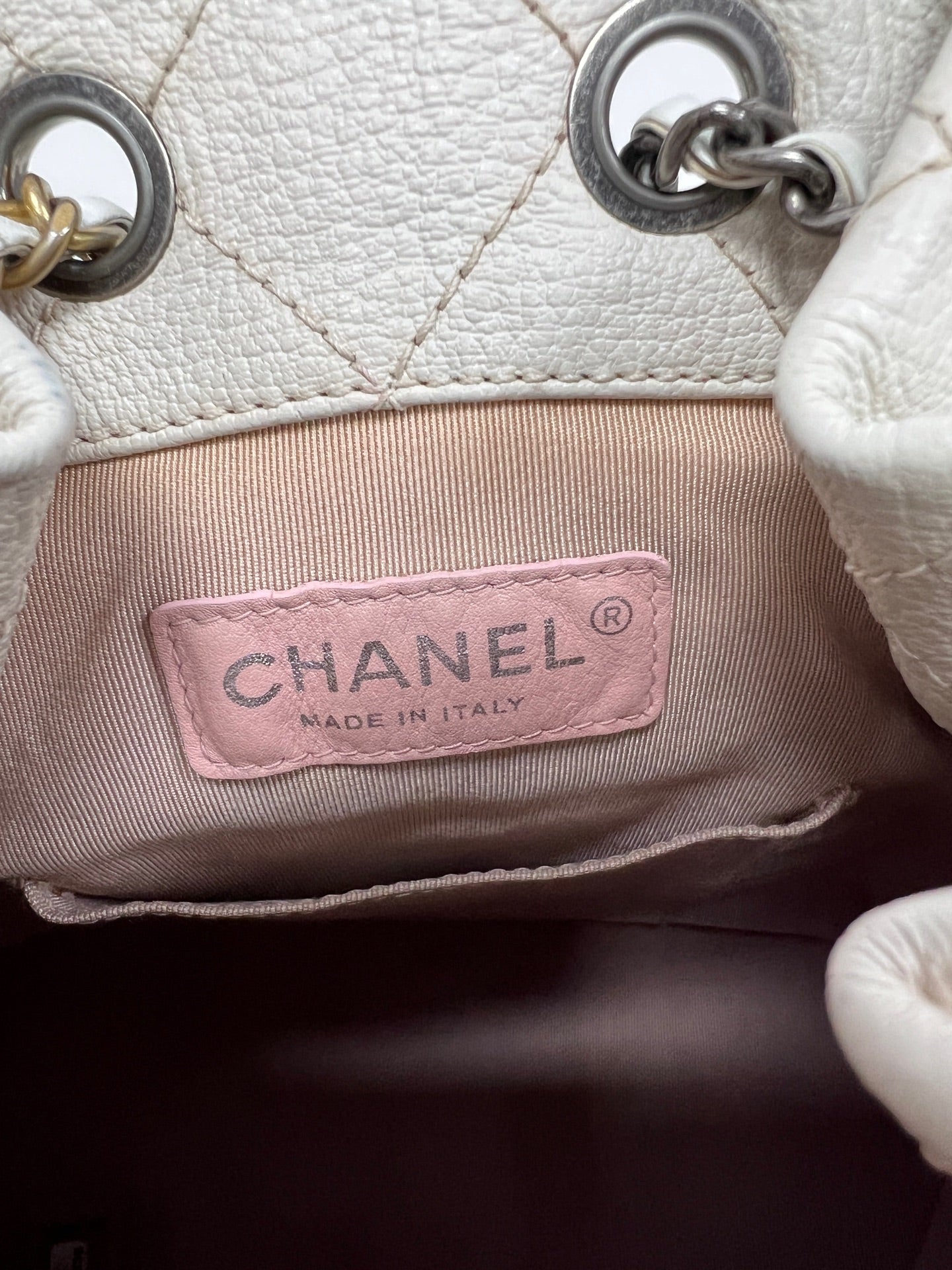 Chanel - Gabrielle - Leather - White - (small)
