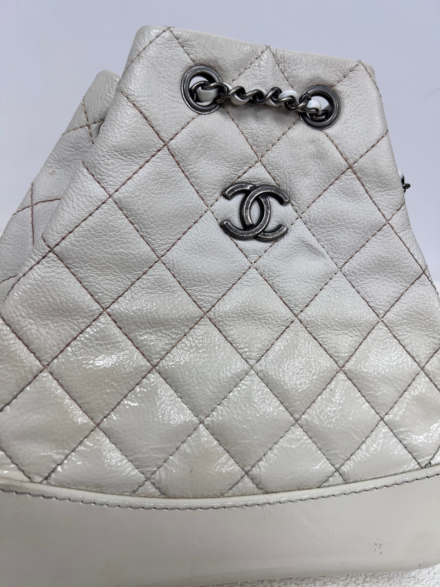 Chanel - Gabrielle - Leather - White - (small)