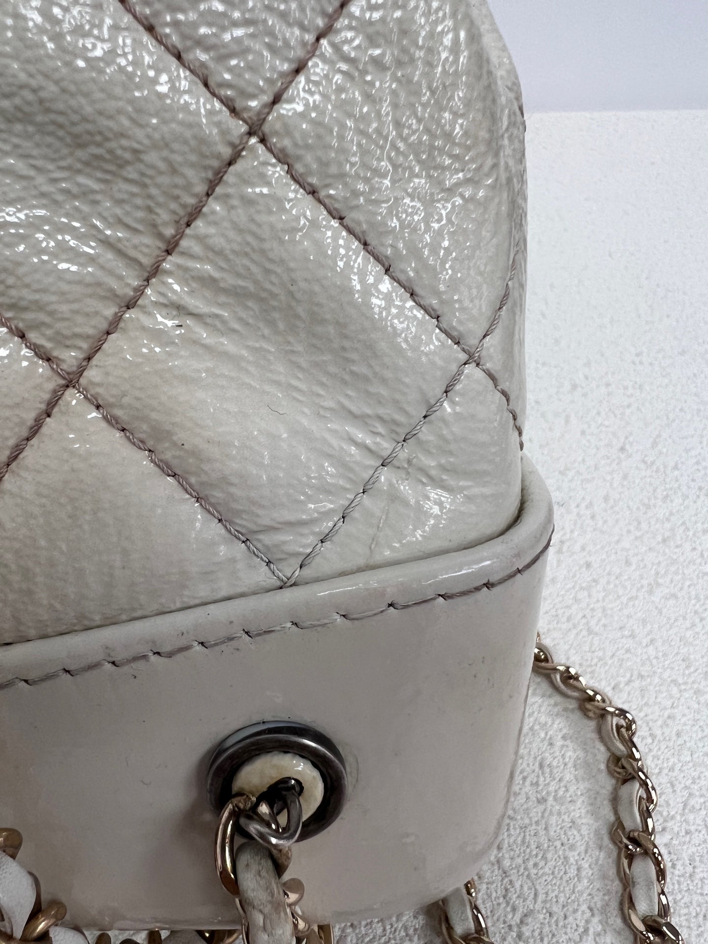 Chanel - Gabrielle - Leather - White - (small)