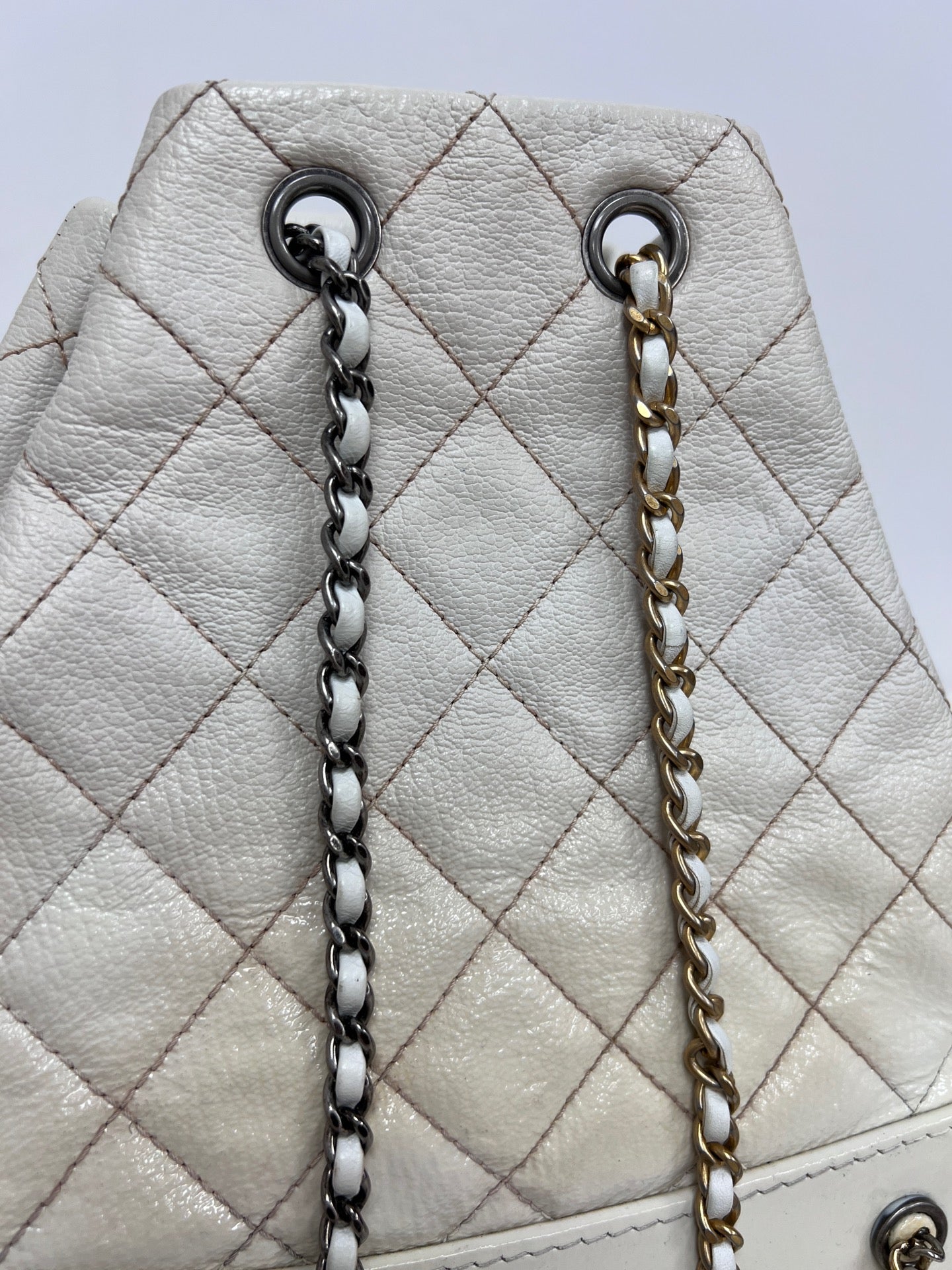 Chanel - Gabrielle - Leather - White - (small)