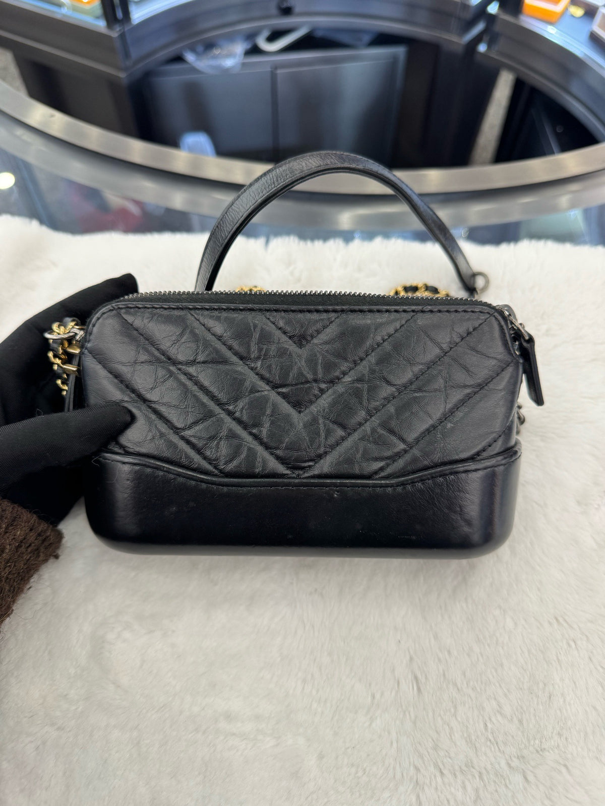 Chanel - Gabrielle Mini - Leather - Black - (mini)