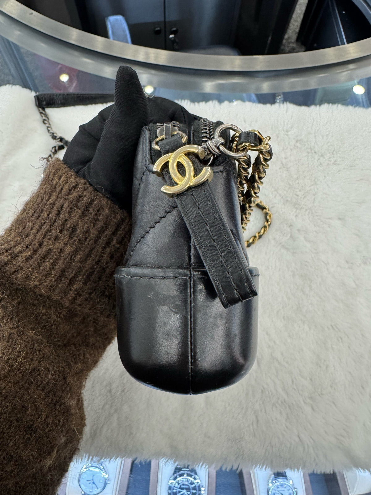Chanel - Gabrielle Mini - Leather - Black - (mini)