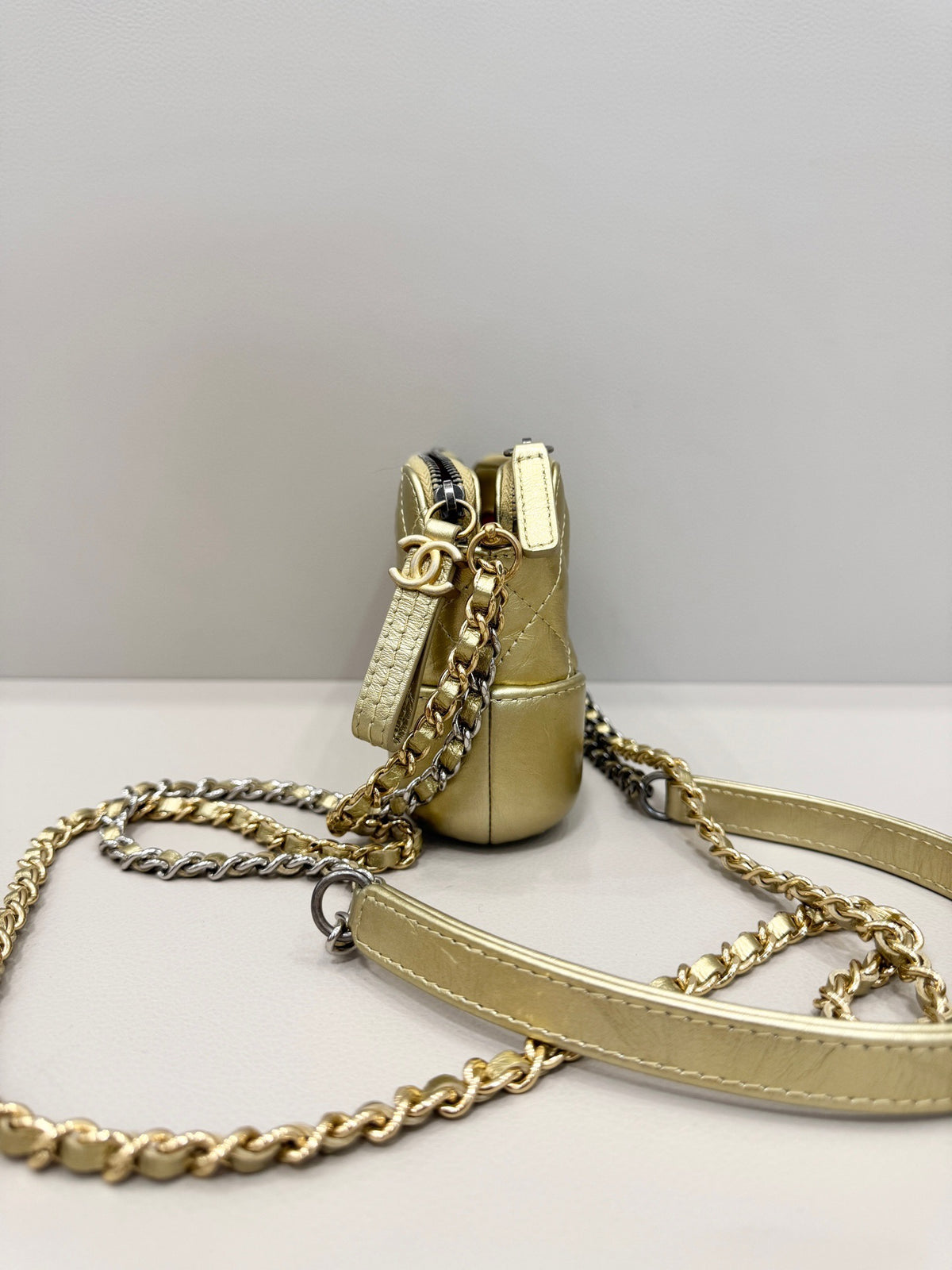 Chanel - Gabrielle Mini WOC - Leather - Gold - (mini)