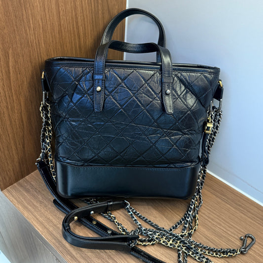Chanel - Gabrielle Shopping Bag - Leather - Black - (Large)